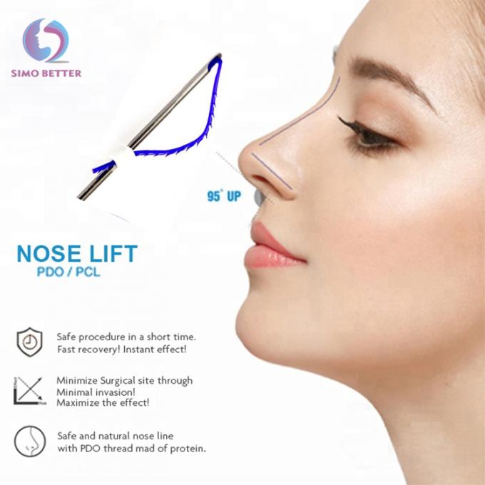 Aiguille en forme de L de lifting de fil de nez non chirurgical de remontée du visage enduite de silicone