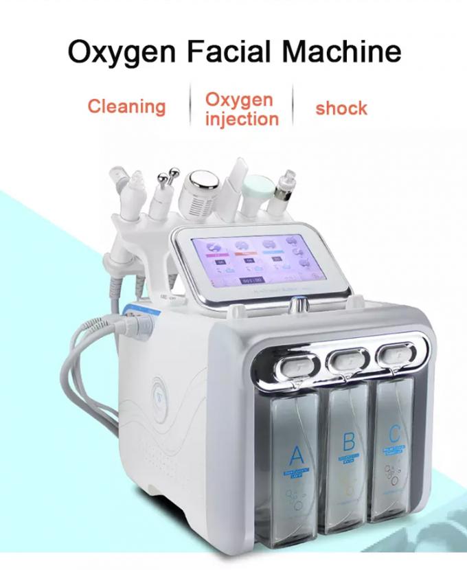 6 dans 1 petite machine faciale de thérapie d'oxygène de bulle pour l'eau Dermabrasion